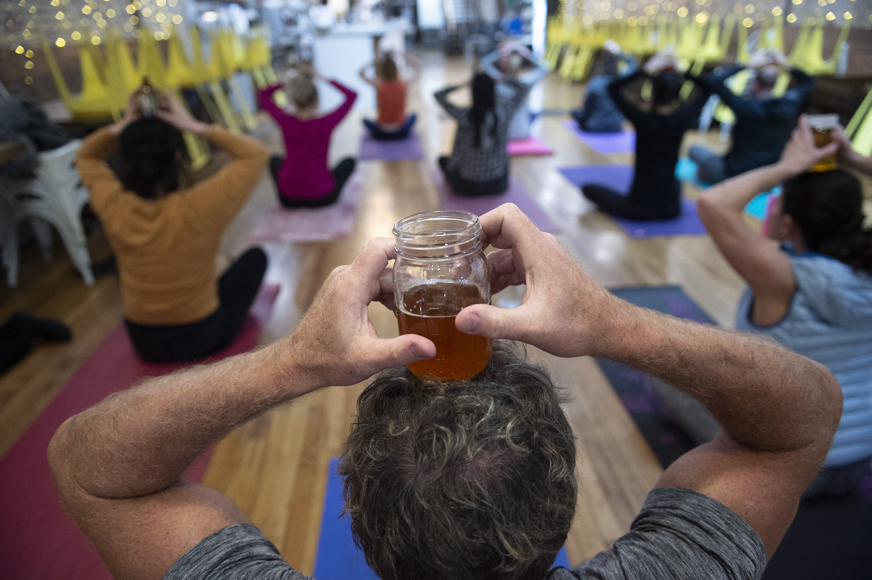 Beer Yoga at Yellow Brick Cafe